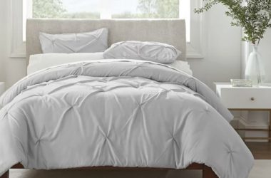 Queen Size Pleated 3-Piece Solid Duvet Set Only $17.88 (Reg. $40)!